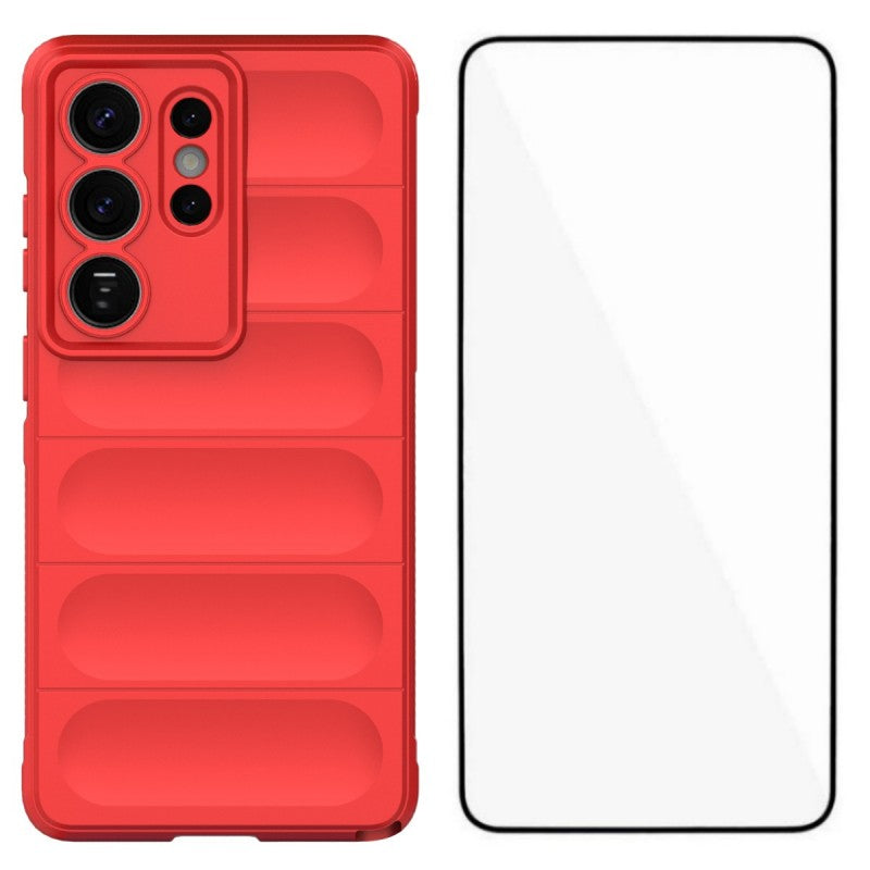 WANLONFENG För Samsung Galaxy S26 Ultra TPU-skal HD-serien Halkfritt mobilskydd med härdat glas