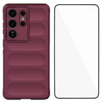 WANLONFENG För Samsung Galaxy S26 Ultra TPU-skal HD-serien Halkfritt mobilskydd med härdat glas