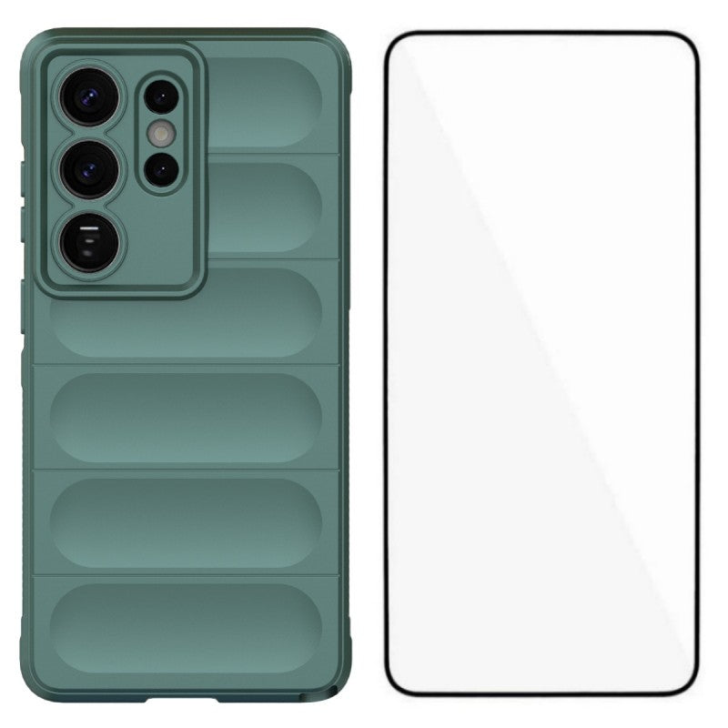 WANLONFENG För Samsung Galaxy S26 Ultra TPU-skal HD-serien Halkfritt mobilskydd med härdat glas