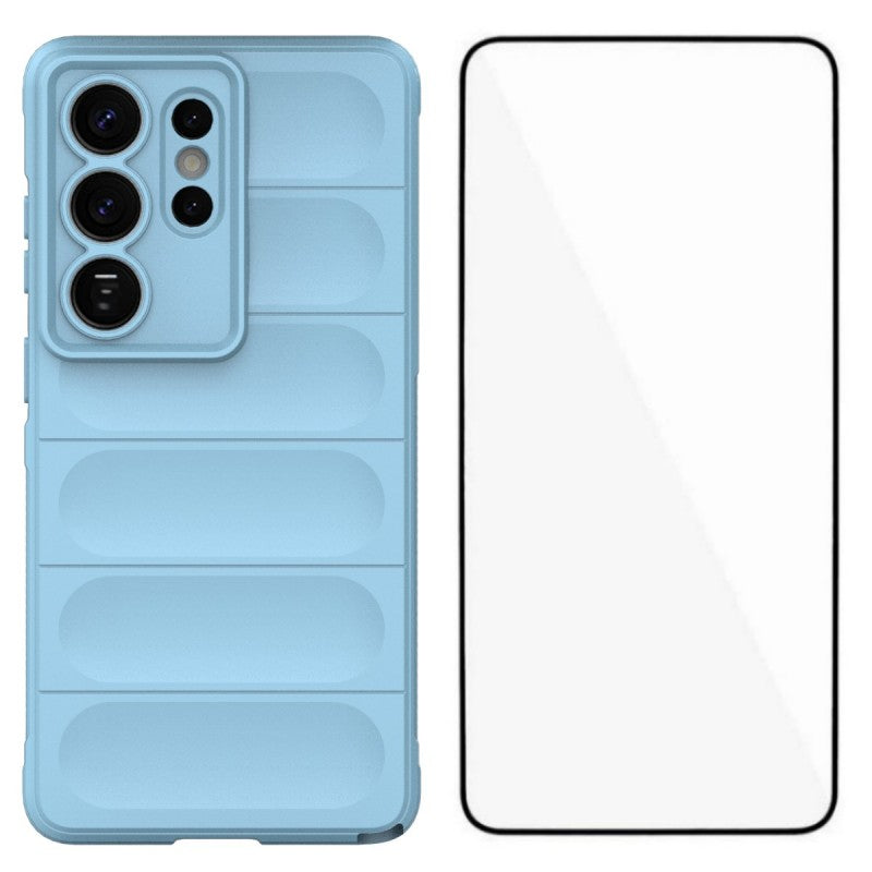 WANLONFENG För Samsung Galaxy S26 Ultra TPU-skal HD-serien Halkfritt mobilskydd med härdat glas