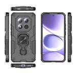 WANLONFENG For Xiaomi Redmi Note 15 Pro 5G (Global) Phone Case  PC TPU Back Cover Kickstand with Tempered Glass
