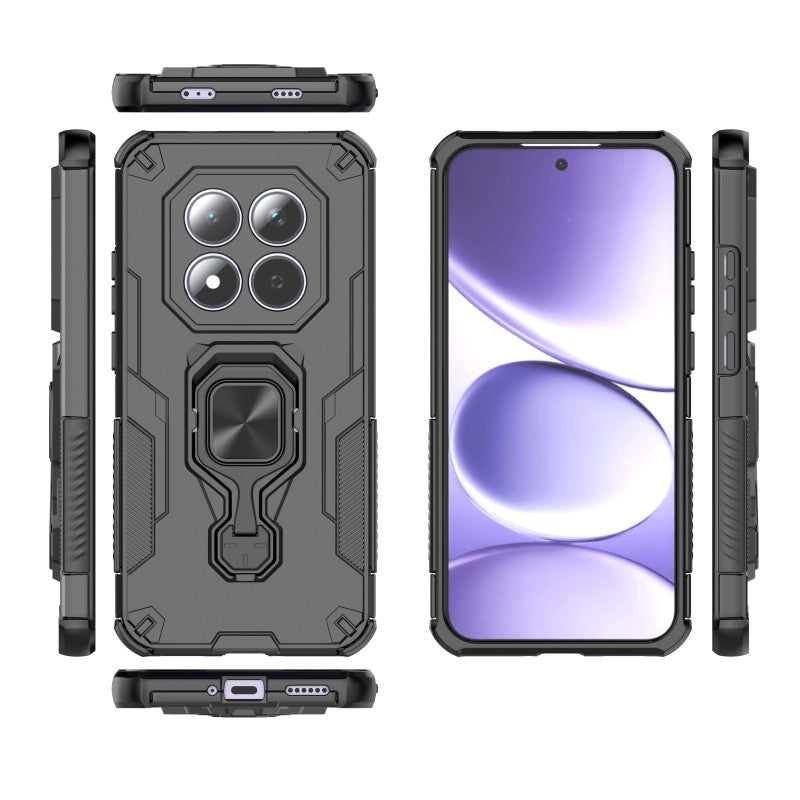 WANLONFENG For Xiaomi Redmi Note 15 Pro 5G (Global) Phone Case  PC TPU Back Cover Kickstand with Tempered Glass