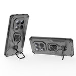 WANLONFENG For Xiaomi Redmi Note 15 Pro 5G (Global) Phone Case  PC TPU Back Cover Kickstand with Tempered Glass
