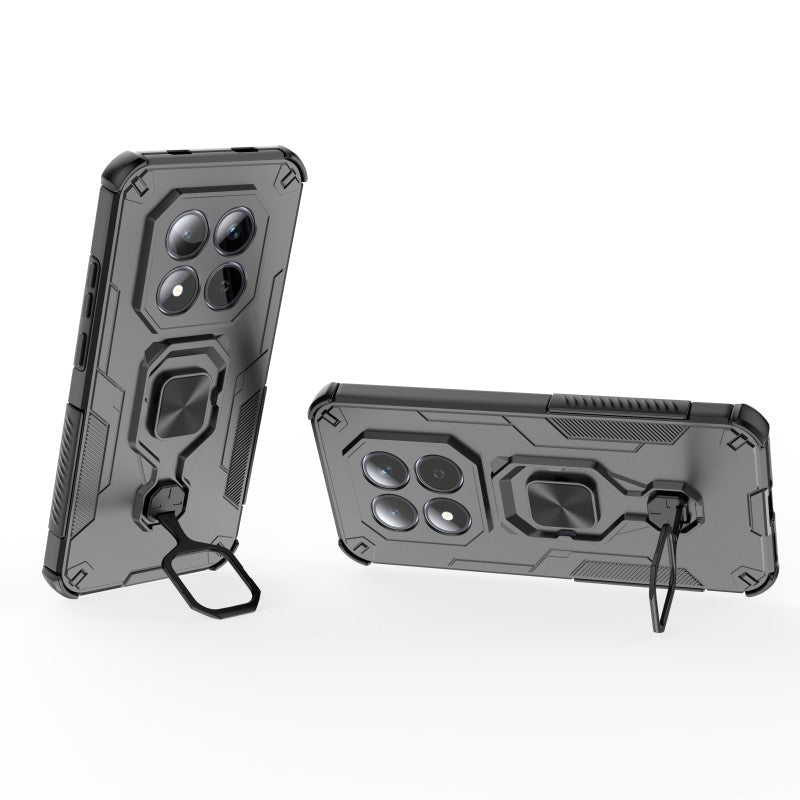WANLONFENG For Xiaomi Redmi Note 15 Pro 5G (Global) Phone Case  PC TPU Back Cover Kickstand with Tempered Glass