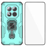 WANLONFENG For Xiaomi Redmi Note 15 Pro 5G (Global) Phone Case  PC TPU Back Cover Kickstand with Tempered Glass