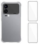 WANLONFENG For Xiaomi 17 Pro Max TPU Case  WL2 Series 2.0mm Phone Cover with 2Pcs Tempered Glass Films