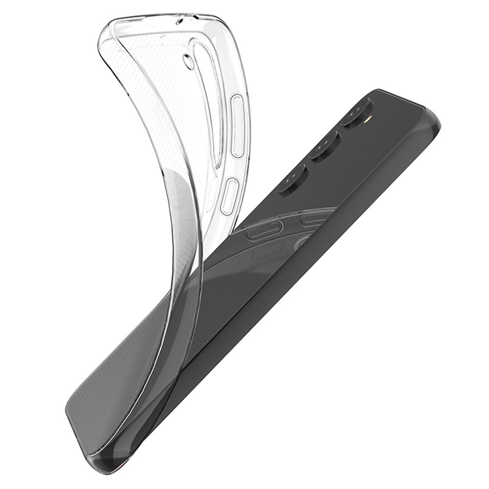 Ridsefast, klart HD-mobilskal til Samsung Galaxy S23+ i blød TPU, ultratyndt mobilskal