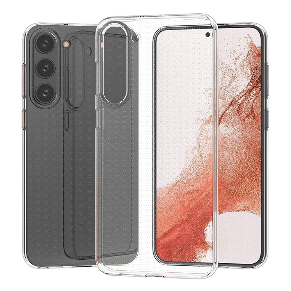 Ridsefast, klart HD-mobilskal til Samsung Galaxy S23+ i blød TPU, ultratyndt mobilskal