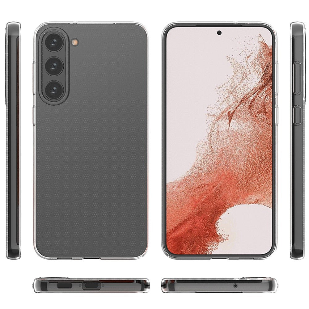 Ridsefast, klart HD-mobilskal til Samsung Galaxy S23+ i blød TPU, ultratyndt mobilskal