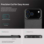 Til iPhone 17 Pro Max cover kompatibel med MagSafe Aramid Fiber TPU telefoncover med metal linseramme