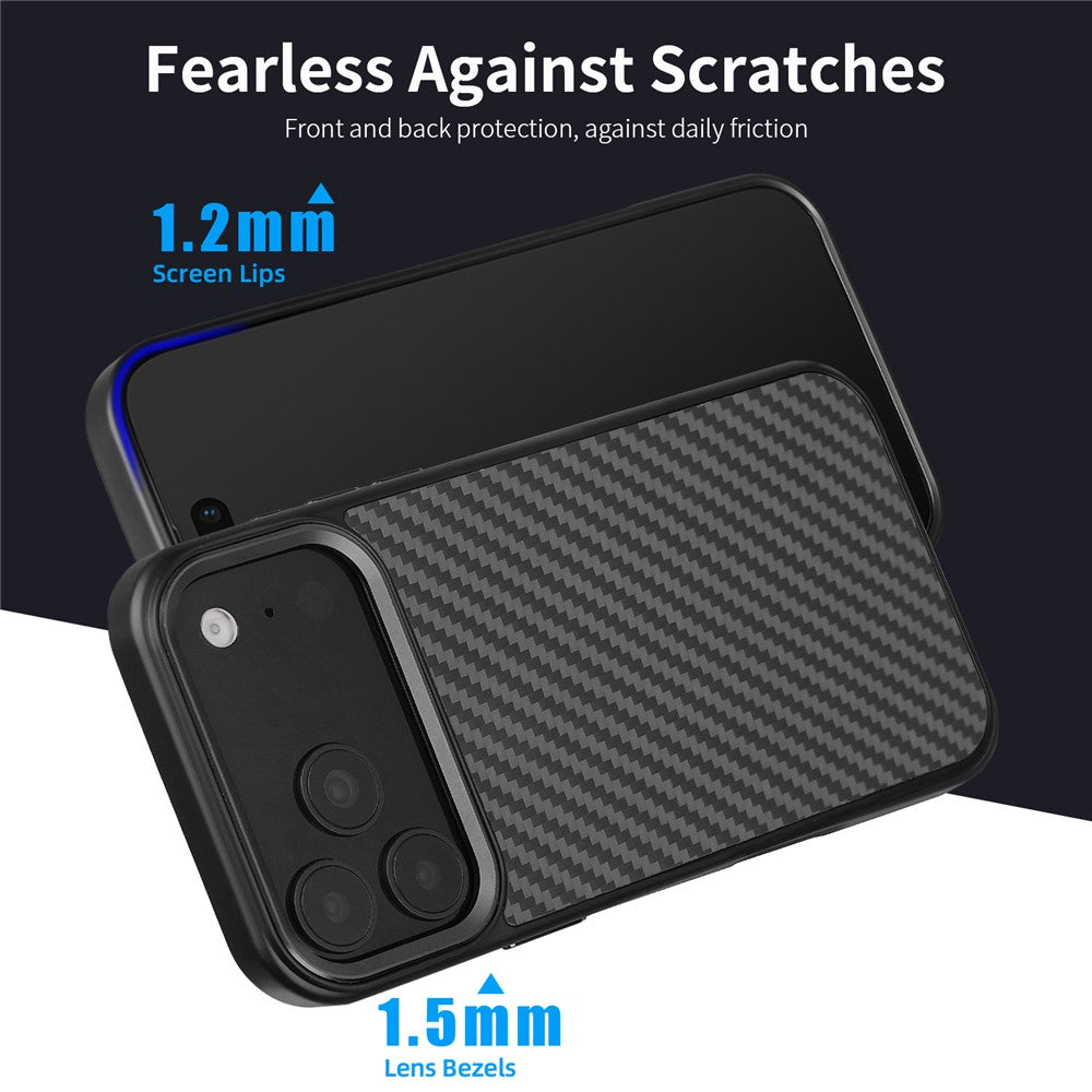 Til iPhone 17 Pro Max cover kompatibel med MagSafe Aramid Fiber TPU telefoncover med metal linseramme