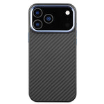 Til iPhone 17 Pro Max cover kompatibel med MagSafe Aramid Fiber TPU telefoncover med metal linseramme