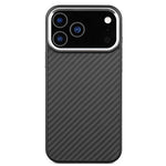 Til iPhone 17 Pro Max cover kompatibel med MagSafe Aramid Fiber TPU telefoncover med metal linseramme