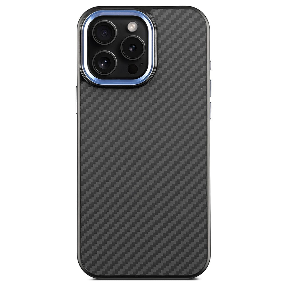 For iPhone 13 Pro Case Compatible with MagSafe Aramid Fiber TPU Phone Cover with Metal Lens Frame
