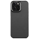 For iPhone 13 Pro Case Compatible with MagSafe Aramid Fiber TPU Phone Cover with Metal Lens Frame
