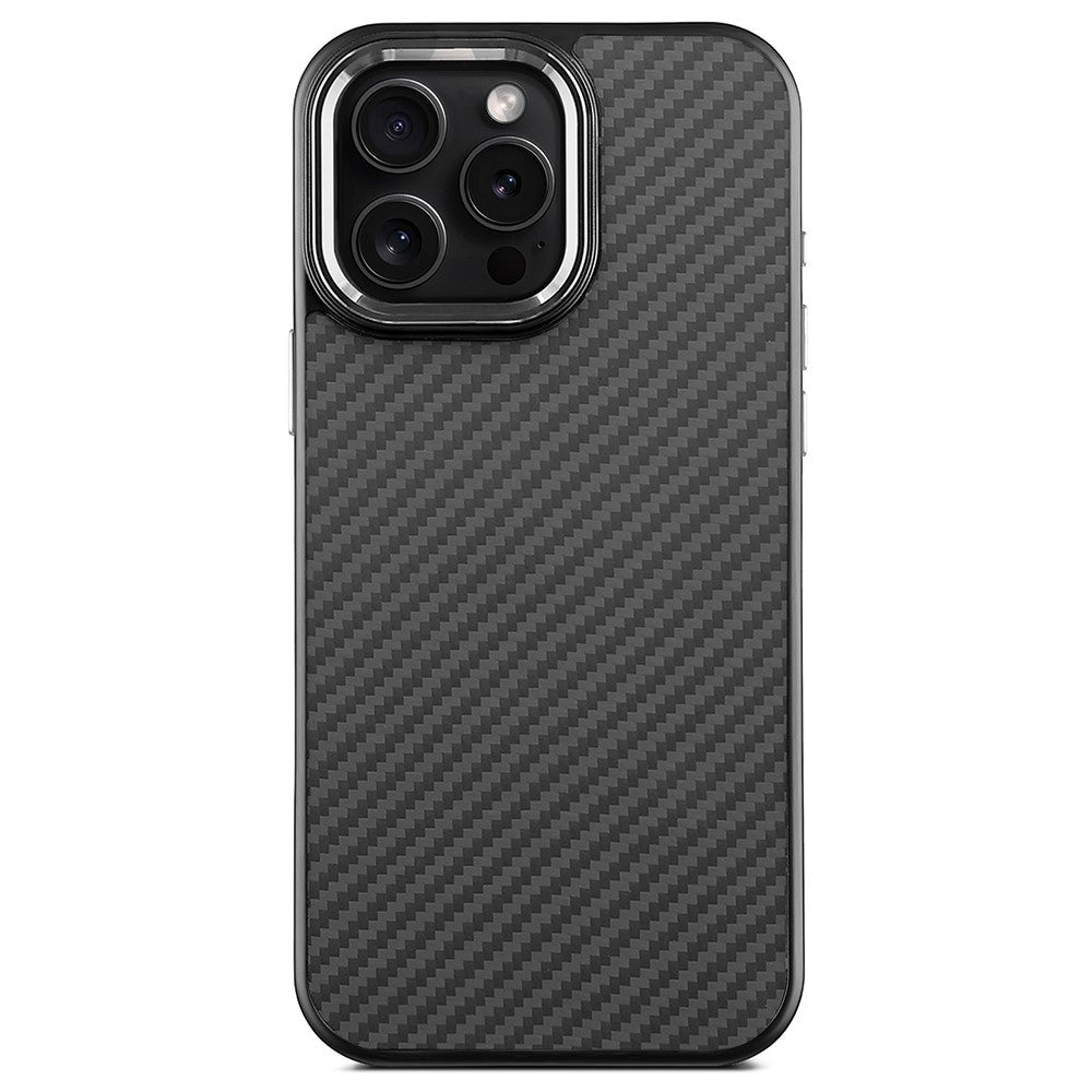 For iPhone 13 Pro Case Compatible with MagSafe Aramid Fiber TPU Phone Cover with Metal Lens Frame