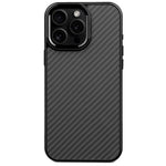 For iPhone 12  /  12 Pro Case Compatible with MagSafe Aramid Fiber TPU Phone Cover with Metal Lens Frame