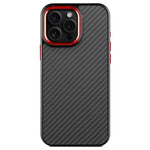 For iPhone 12  /  12 Pro Case Compatible with MagSafe Aramid Fiber TPU Phone Cover with Metal Lens Frame
