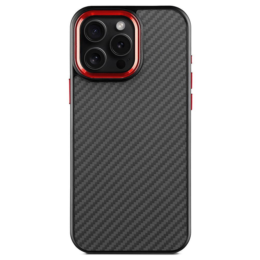 For iPhone 12  /  12 Pro Case Compatible with MagSafe Aramid Fiber TPU Phone Cover with Metal Lens Frame