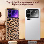 Xiaomi 17 Pro Max-skal Leopardtryck PU-läderbelagd PC + TPU Galvaniserad mobilskal