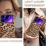 Xiaomi 17 Pro Max-skal Leopardtryck PU-läderbelagd PC + TPU Galvaniserad mobilskal
