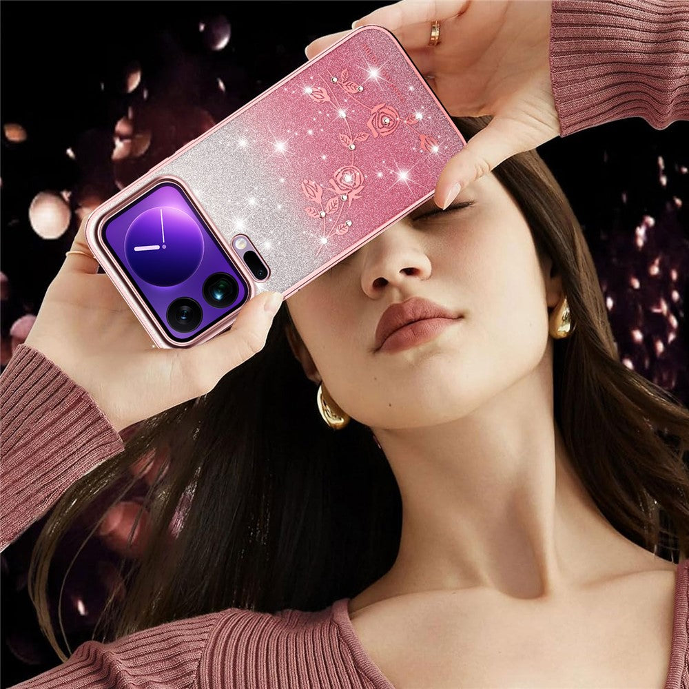 KADEM For Xiaomi 17 Pro Max Case Flower TPU Flexible Gradient Phone Cover