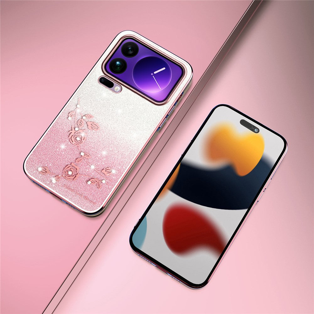 KADEM For Xiaomi 17 Pro Max Case Flower TPU Flexible Gradient Phone Cover