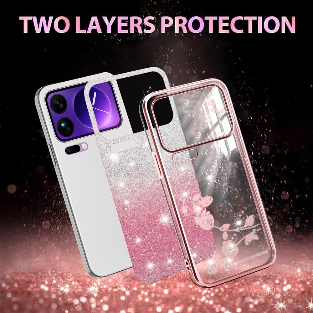 KADEM For Xiaomi 17 Pro Case Flower TPU Flexible Gradient Phone Cover