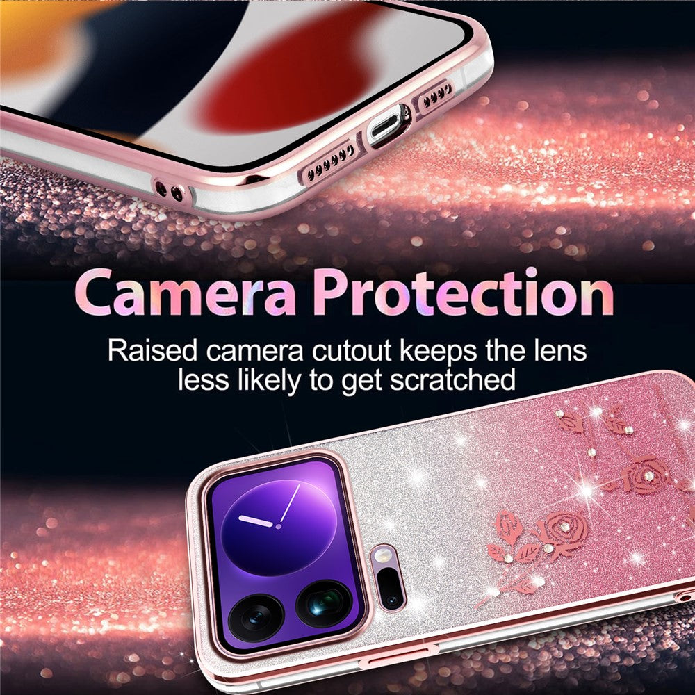 KADEM For Xiaomi 17 Pro Case Flower TPU Flexible Gradient Phone Cover