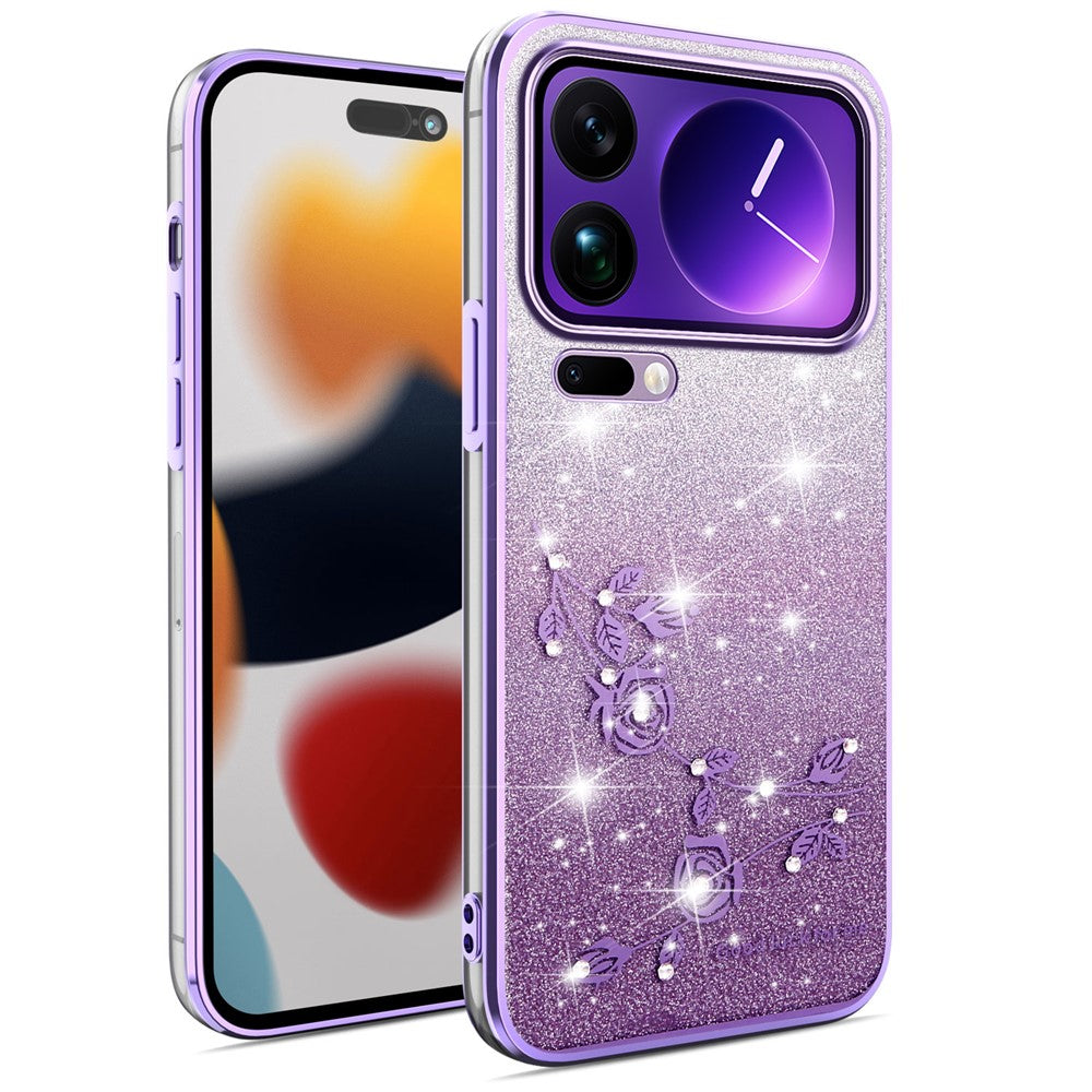 KADEM For Xiaomi 17 Pro Case Flower TPU Flexible Gradient Phone Cover