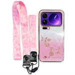 KADEM For Xiaomi 17 Pro Max Case Flower Pattern TPU Gradient Phone Cover with Lanyards
