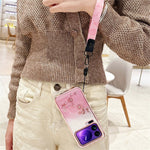 KADEM For Xiaomi 17 Pro Case Flower Pattern TPU Gradient Phone Cover with Lanyards