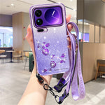 KADEM For Xiaomi 17 Pro Case Flower Pattern TPU Gradient Phone Cover with Lanyards
