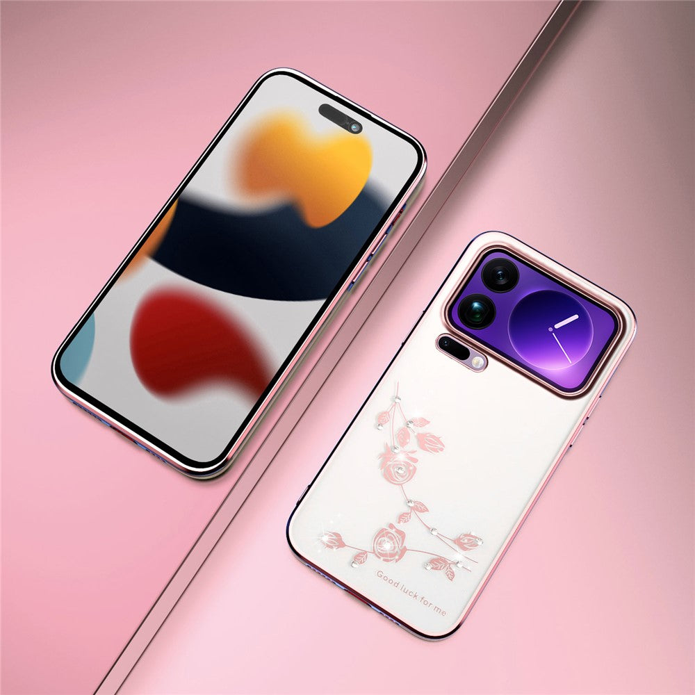 KADEM For Xiaomi 17 Pro Max Case Flower Rhinestone Decor TPU Phone Cover