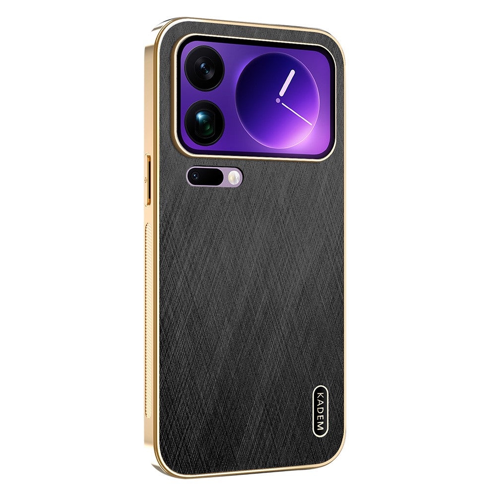 KADEM For Xiaomi 17 Pro Case Electroplating Silk Texture PU + TPU Phone Back Cover