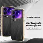 KADEM For Xiaomi 17 Pro Case Electroplating Silk Texture PU + TPU Phone Back Cover