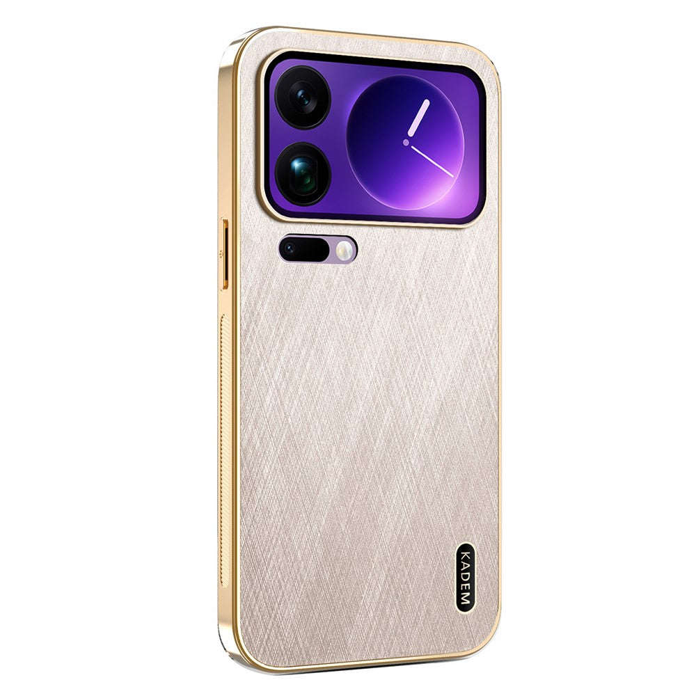 KADEM For Xiaomi 17 Pro Case Electroplating Silk Texture PU + TPU Phone Back Cover