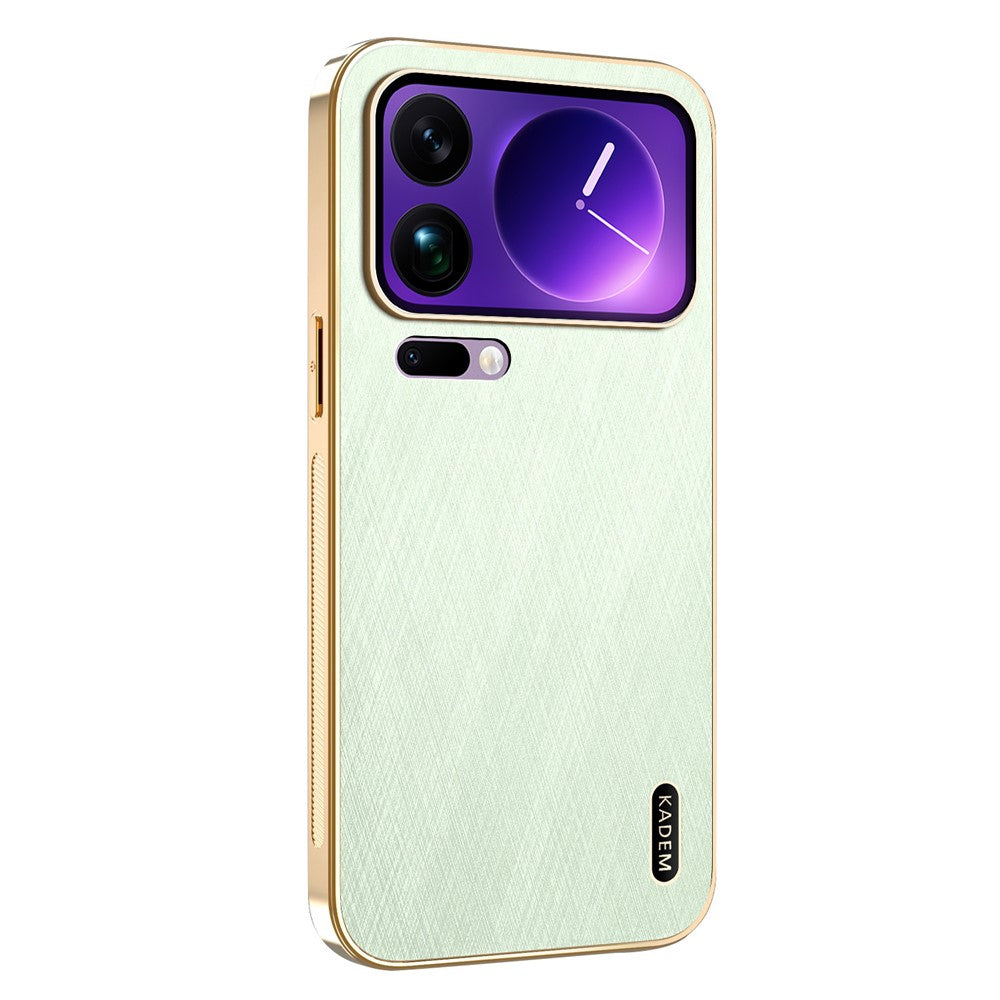 KADEM For Xiaomi 17 Pro Case Electroplating Silk Texture PU + TPU Phone Back Cover