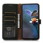 For Xiaomi 15T Case RFID Blocking Genuine Cow Leather Phone Cover Litchi Texture