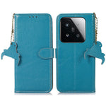 For Xiaomi 15T Case RFID Blocking Genuine Cow Leather Phone Cover Litchi Texture
