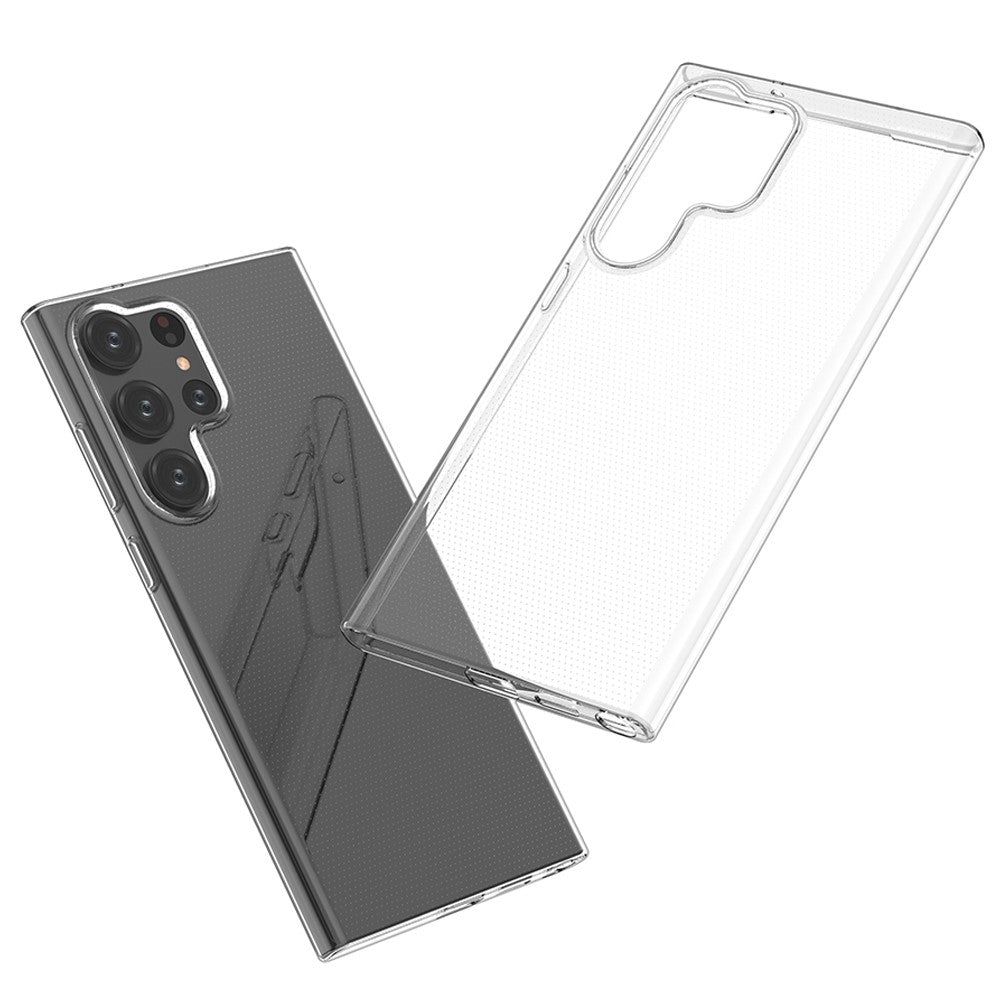 For Samsung Galaxy S23 Ultra Transparent Soft TPU Phone Case Ultra Thin Anti-Scratch Anti-Drop Back Cover