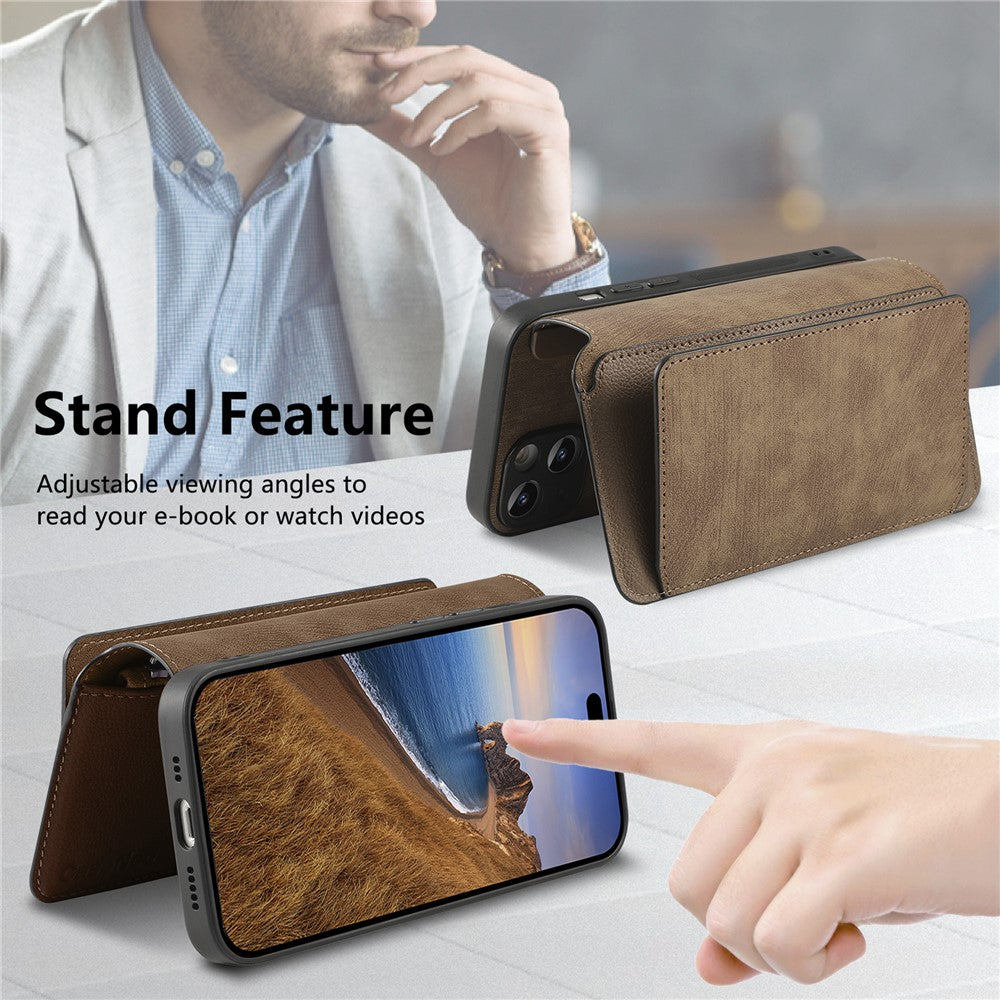 CASENEO MW-02 For iPhone 18 Pro / 17 Pro Case Detachable Magnetic Leather Flip Phone Cover