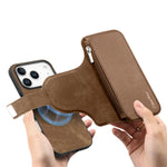 CASENEO MW-02 för iPhone 18 Pro Max / 17 Pro Max fodral löstagbart magnetiskt plånboksfodral i läder