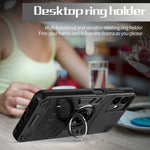 Til Samsung Galaxy A06 4G cover med ringholder støttefod PC + TPU Anti-fald telefoncover