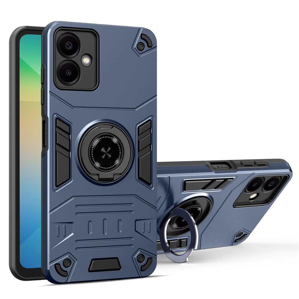Til Samsung Galaxy A06 4G cover med ringholder støttefod PC + TPU Anti-fald telefoncover