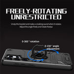 For Samsung Galaxy S25 Ultra Case with Ring Holder Kickstand PC + TPU Anti-Fall Phone Cover