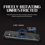 Samsung Galaxy S25 FE-skal med ringhållare, stativ, PC + TPU, fallskyddande mobilskal
