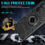 For Xiaomi Redmi 15C 4G (Global) (171mm) / Poco C85 4G (171mm) Case with Ring Holder Kickstand PC + TPU Anti-Fall Phone Cover