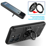 For Xiaomi Redmi 15C 4G (Global) (171mm) / Poco C85 4G (171mm) Case with Ring Holder Kickstand PC + TPU Anti-Fall Phone Cover
