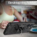 For Xiaomi Redmi 15C 4G (Global) (171mm) / Poco C85 4G (171mm) Case with Ring Holder Kickstand PC + TPU Anti-Fall Phone Cover